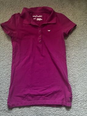 Vintage dark pink see last photo for color!y2k Aeropostale polo shirt 2000’s